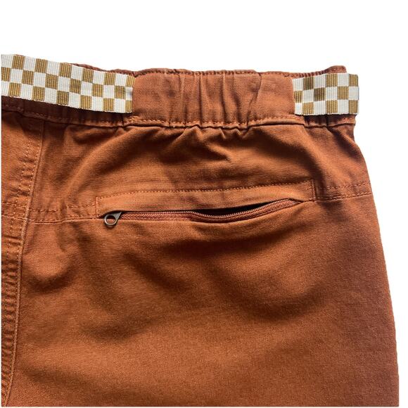 The Great + Eddie Bauer The Canvas Hiking Cargo Pants Womens 4 Rust Belted Crop - Picture 11 of 12